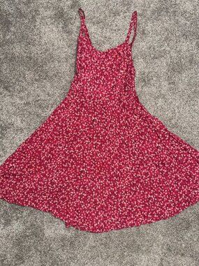 Old Navy Cami Mini Dress NWT Womens XS Pink Ditsy Floral Smocked Fit & Flare